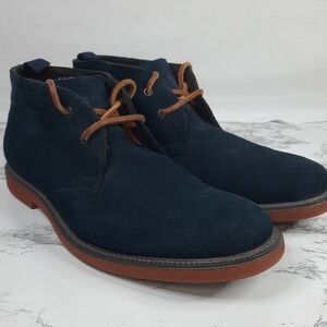 Kenneth Cole Reaction Mens Navy Suede Ankle Chukka Boots Shoes Size 11